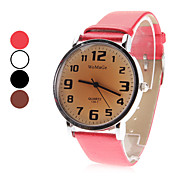 las mujeres pu analógico de cuarzo reloj de pulsera (colores surtidos)