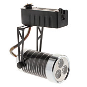 3W 300-330LM 6000-6500K Natural White Light Black Shell LED Track Lamp (85-265V)