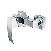 Contemporary Chrome Finish Single Handle Shower Faucet