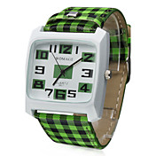 Orologio al quarzo con cinturino in lattice PU - Verde