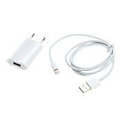 Stylish EU Plug USB Power Adapter with USB Cable for iPhone 5