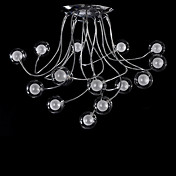 10W Artistic Glass Flush Mount Light with 15 Lights