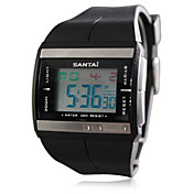 De múltiples funciones de la mujer de goma Estilo llevó reloj de pulsera digital (Negro)