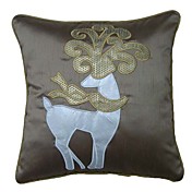 imprimir veados bordados fronha decorativo