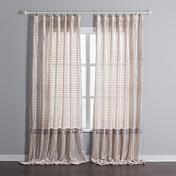 (Zwei Platten) classic Jacquard Samt Streifen Gardinen