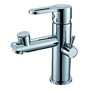 Contemporary Multi-function Single Handle Bathroom Sink Faucet(Chrome Finish)