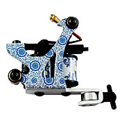 Blue and White Porcelain Tattoo Machine Gun Liner and Shader