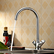Sprinkle® by Lightinthebox - Centerset Two Handles Brass Kitchen Faucet-Chrome Finish