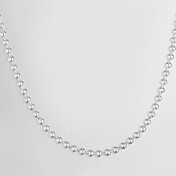 Fashion Jewelry Simply Necklace Silver Plate 2MM Bead Chain