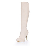 Leatherette Stiletto Heel Knee High Boots With Zipper Party / Evening Shoes