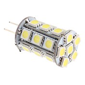g4 4w 24x5050smd 390lm 5500-6500k luz natural blanco bombilla LED de maíz (12v)