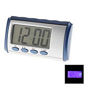 2,5 "lcd blauer Hintergrundbeleuchtung Gesprächszeit Digital-Wecker (2xAA)