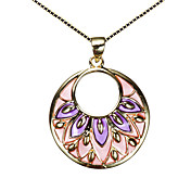 Fashion 925 Silver med rhinestone Plating 23k Guld Dame halskæde