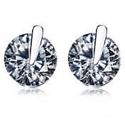 Splendida platino placcato Cubic Zirconia Orecchini