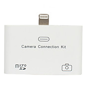 2 in 1 Lightning USB Camera Connection Kit SD TF Card Reader for iPad Mini and iPad 4 (White)