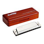 EASSTTOP - (T10-9) 10 Holes Blues Harp med Wooden Box