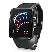 Orologio 29-LED, dall'originale design a punti, cinturino in silicone - Nero