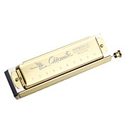 Swan - (SW1040-2) 10 Loch 40 Tone Chromatische Mundharmonika mit Kunststoff-Box (Laser-Druck Goldene Finish)