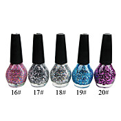 5-color Glitter Nail Polish (15ml,5 Bottle)