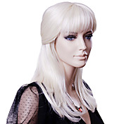 Capless Medium Blonde gerade hochwertige synthetische Perücken