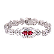 Alloy Plating Platinum With Crystal/Cubic Zirconia Women's Bracelet(More Colors)