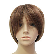 Capless 100% Human Hair Deep Auburn Short Straight Hair Wig