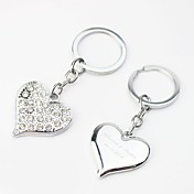 personalizzato design portachiavi cuore con strass (set di 4)