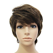 Capless 100% Human Hair Chocolate Short Straight Hair Wig