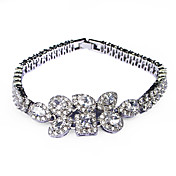 Platinum Plating Alloy elegante com pulseira de cristal / zirconia cúbico da Mulher