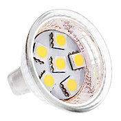 MR11 1W 6x5050 SMD 80-100lm 3000-3500K Warm White Light Bulb LED Spot (12V)