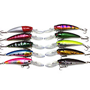 Bait Minnow dur flottants en plastique Packs Fishing Lure (10 pièces)