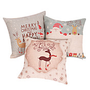 conjunto de 3 merry christmas série fronha decorativo