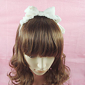 Handmade Pure White Lace and Satin Princess Lolita Headband