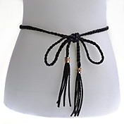 Frauen Bohemian Linen Quasten gewebten Gürtel