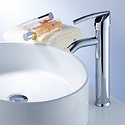 élégante salle de bains en laiton robinet d'évier - fini chrome