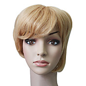 Capless 100% Human Hair Light Golden Brown Short Hair Wig