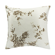poliéster floral retro fronha decorativo marrom