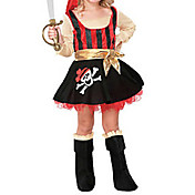 Adorable Little Pirate Girl Kids Costume