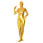 Oro brillante metálico Zentai de cuerpo entero