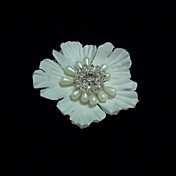 Moda satén con Pearl / Celada Rhinestone Mujeres Flor