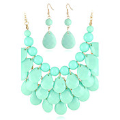 Gorgeous Acryl Damen Schmuck-Set einschließlich Halskette, Ohrringe