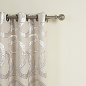 (Twee panelen) moderne ringen jacquard energiebesparing gordijnen
