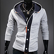 Herre kontrast Color Fleece Hoodie Jacket (Slim Fit)