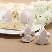 "Fleur-de-Lis" Ceramic Salt & Pepper Shakers (Set of 2)