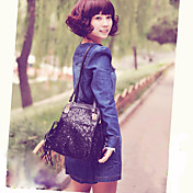 Women's Trendy Tassels Sequins Dual-use Handbag