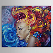 Hand geschilderd olieverfschilderij Mensen Rood Haar Lady 1323-PE239