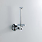 Chrome Finish Wall Mounted Estilo Contemporáneo Toilet Paper Brass rack titular