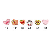 10PCS 3D Resin Finger Nail Decorations Ice Cream Series No.1(Assorted Color)