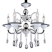 Crystal Pendant Light in Candle Style Design with 6 Lights