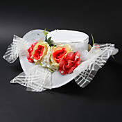 Pretty Satin / Lace / Alloy With Flower Wedding/ Partying/ Honeymoon Hat